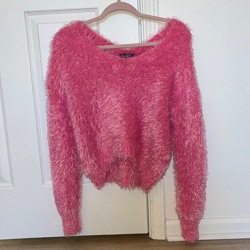 Pink Fuzzy Sweater
